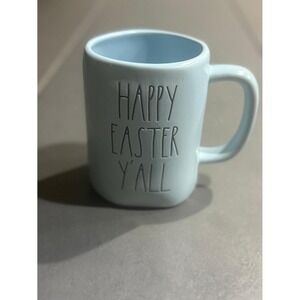 Rae Dunn Light Blue "Happy Easter Y'all" Ceramic Mug